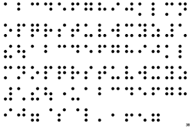 Przykładowa czcionka Braille Extended #1